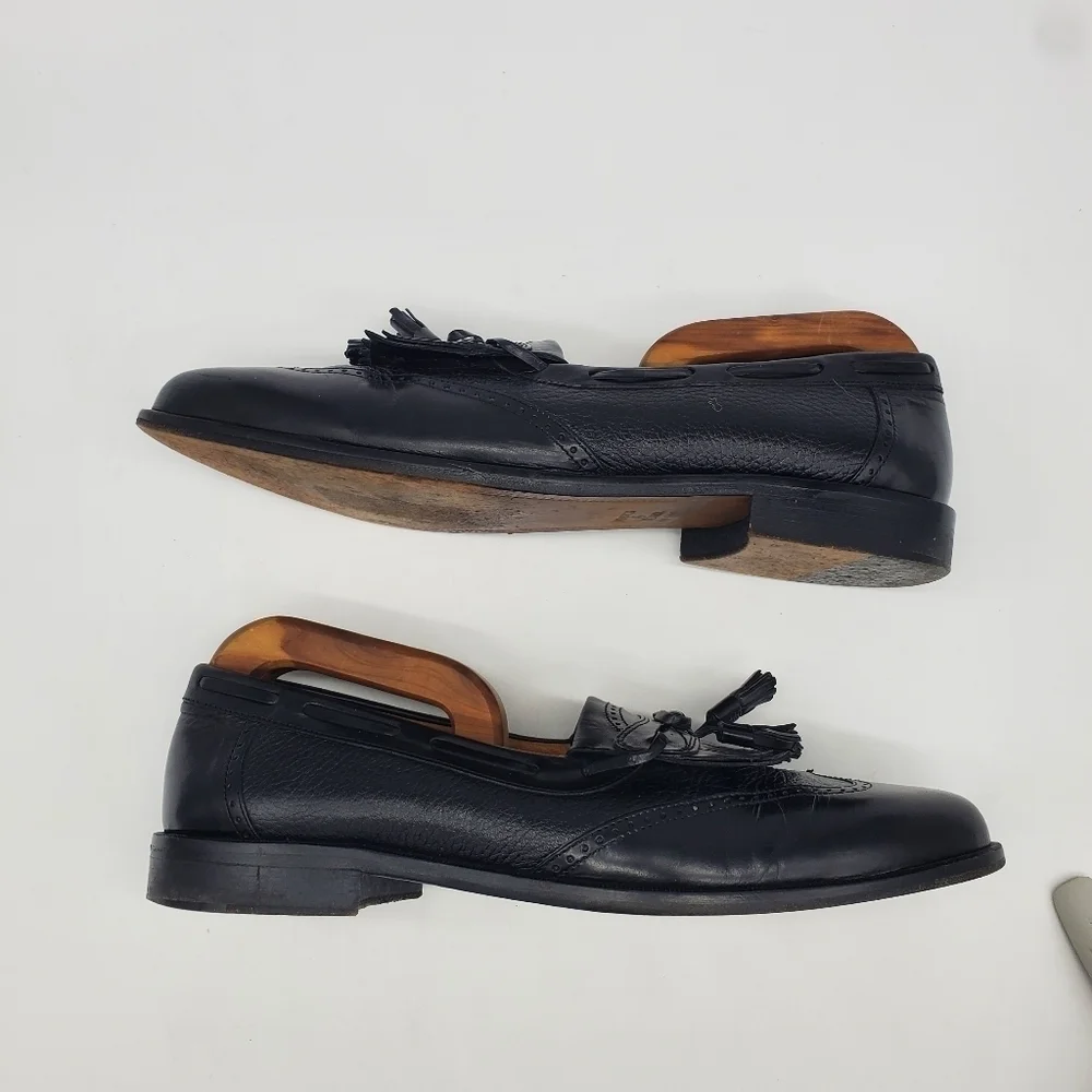 Johnston & Murphy Cellini Kiltie Tassel Loafers Men 11M Dress Shoes Black